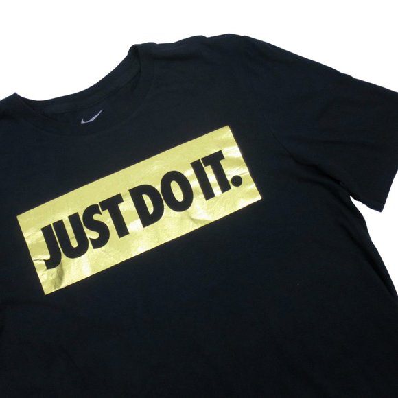 Nike Just Do It Gold Foil Tee Size M - Picture 2 of 6